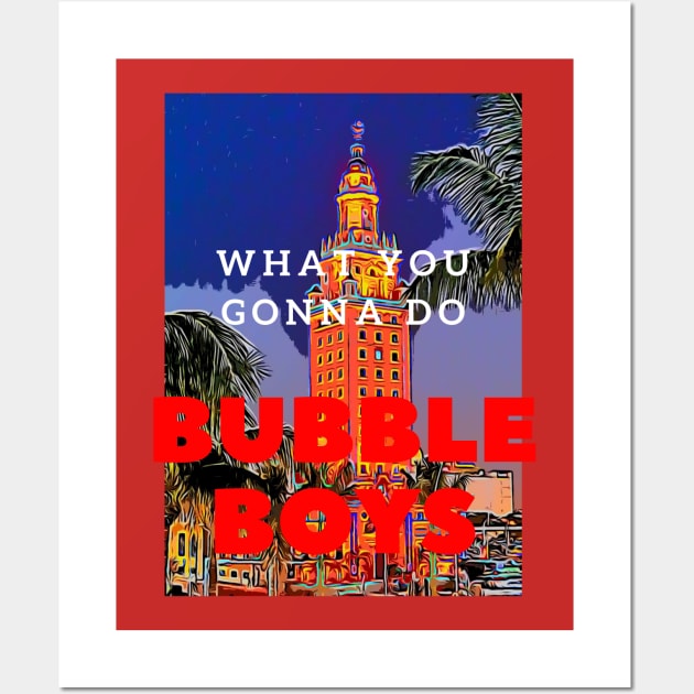 Miami Boys in the bubble Wall Art by Car Boot Tees